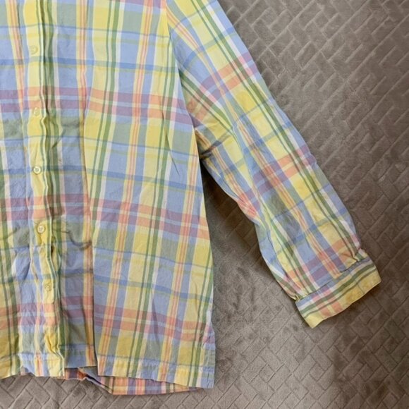 Blair Womens 2XL Dress Shirt Colorful Pastel Button Up Long Sleeve Collared - Picture 4 of 16